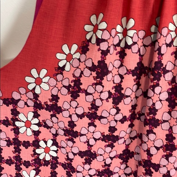 Vintage Max Studio Red Halter Floral Sundress Sleeveless Mini - Picture 3 of 9